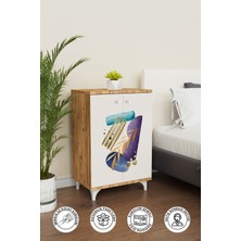 Hediyeler Kapında Virgo Renkli 2 Raflı Çok Amaçlı Dolap Mutfak Salon Ofis Dolabı