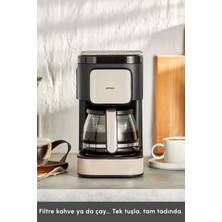 Karaca Just Coffee Aroma 2 In 1 Filtre Kahve ve Çay Demleme Makinesi Bej