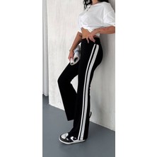 Be Chic Kadın Yükesek Bel Yanı Şeritli Ispanyol Paça Toparlayıcı   Tayt N1782