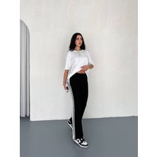 Be Chic Kadın Yükesek Bel Yanı Şeritli Ispanyol Paça Toparlayıcı   Tayt N1782