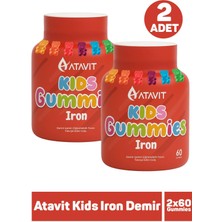 Asfstore Atavit Kids Iron Demir 60 Gummies 2 Adet