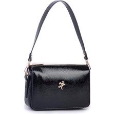 Nas Bag Kadın Omuz ve Çapraz Çanta Siyah Rugan