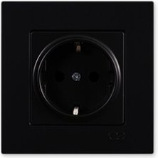 Günsan Elektrik GÜNSAN EQONA M. SİYAH TOPRAKLI PRİZ (MKZ)