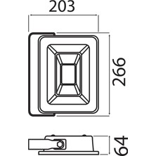Horoz Elektrik PARS-100 100 Watt 6400K Beyaz Işık SMD LED Projektör 100W