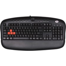 A4 Tech KB-28G Q Türkçe Multimedya Gamer Oyun Klavyesi (Kauçuk Tuşlar,Bileklikli)
