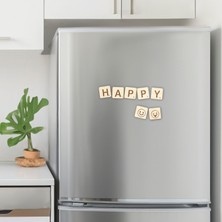 Ahşap 180 Parça Mıknatıslı Harf Seti | 4 cm Scrabble Harfler, Rakam ve Semboller – Dekor & Notluk Veeğlence