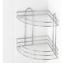 Krom 2 Katlı Banyo Askısı, Şık ve Kullanışlı Dekoratif Tutacak