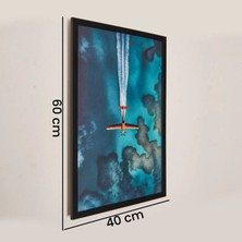 Evidea Deco Plain Tablo - Mavi - 40X60 cm