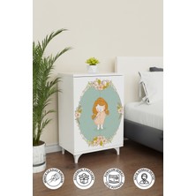 Adorable 2 Raflı Çocuk Odası Dolabı Çok Amaçlı Baskılı Oyuncak Dolabı