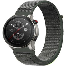 Tagomoon Amazfit Gtr4 ile Uyumlu Kordon Kumaş Desenli Cırt Cırtlı Spor Kayış