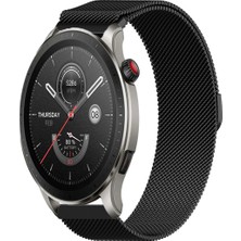 Tagomoon Amazfit Gtr4 ile Uyumlu Kordon Hasır Metal Örgü Mıknatıslı Milano Kayış