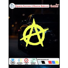 Onur Reklam Anarşi Sembolü Sticker Seti – 5'li Paket (Suya Dayanıklı)