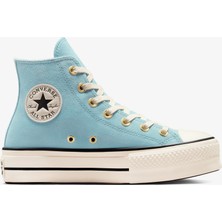Converse Chuck Taylor All Star Lift Kadın Mavi Süet Platform Sneaker