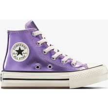 Converse Chuck Taylor All Star Eva Lift Platform Metallic Çocuk Mor Sneaker