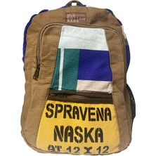Kaliteli Renkli Vintage Salaş Disayn Günlük Sırt Gezi Okul Seyahat Çantası 28 cm x 37 cm