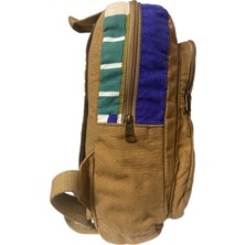 Kaliteli Renkli Vintage Salaş Disayn Günlük Sırt Gezi Okul Seyahat Çantası 28 cm x 37 cm