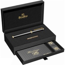 Scrikss & WizDesign Heritage2 Dolma Kalem Siyah Altın B Uç ÖMÜR BOYU GARANTİLİ / KİŞİSELLEŞTİRİLEBİLİR