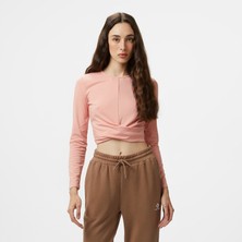 Converse Twist Front Kadın Uzun Kollu Pembe T-Shirt