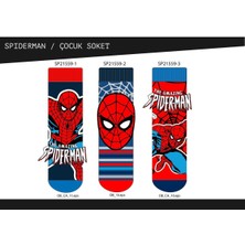 Spıderman Erkek Çocuk Havlu Soket Çorap Karışık Desen Tekli