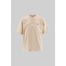 Machinist Erkek Made With Reversed Oversize Tişört Soft Beıge