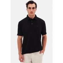 Ds Damat Regular Fit Siyah Pike Dokulu T-Shirt 4HC146551001M