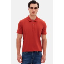 D'S Damat Ds Damat Regular Fit Tarçın %100 Pamuklu Uzun Ömürlü Kıvrılmaz Polo Yaka Nakışlı T-Shirt 4HC14ORT51000