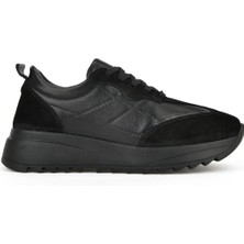 Ziya, Kadın Hakiki Deri Sneaker 1531050Z26802420PK Siyah