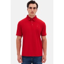 Twn Slim Fit Kırmızı Pike Dokulu T-Shirt 4EC146011784M