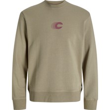 Jack & Jones Erkek Bisiklet Yaka Baskili Sweatshirt - Vibrant