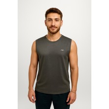 Erkek Gri Askılı T-SHIRT-D690