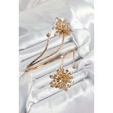 Callerrons Accessories Pirinç Papatya Model Gold Renk Kadın Pazu Bileklik - BB7423-ST