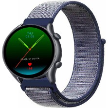 Tagomoon Amazfit Gtr 3 ve Gtr 3 Pro Akıllı Saat Uyumlu Spor Kumaş Desenli Cırt Cırtlı Kordon Kayış