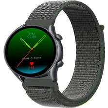 Tagomoon Amazfit Gtr 3 ve Gtr 3 Pro Akıllı Saat Uyumlu Spor Kumaş Desenli Cırt Cırtlı Kordon Kayış
