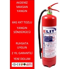 Elit Ruhsata Uygun Yangın Söndürme Tüpü 6 kg Kuru Kimyevi Tozlu