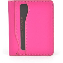 Ziya, Unisex Hakiki Deri Kartlık 1539852Z02 Fuşya