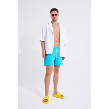 Erkek Basic Turkuaz Deniz Şortu