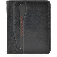 Ziya, Unisex Hakiki Deri Kartlık 1539852Z02 Siyah