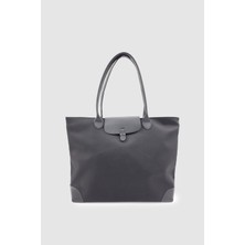 Lunir Mat Paraşüt Kumaş Büyük Boy Kol, El ve Omuz Çantası Siyah