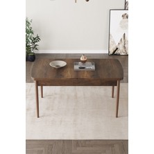 Asaella Mobilya Mabel Barok Desen 80X132 Açılabilir Mdf Masa Yemek Odası Takımı, Mutfak Takımı 4 Adet Sandalye
