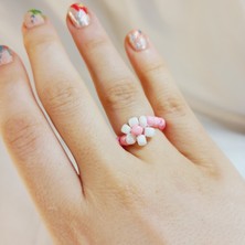 Crystal Atelier Miyuki Boncuk Papatya Yüzük-Papatya Yüzük-Miyuki Yüzük-Minimal Papatya Yüzük-Boncuk Yüzük-Bayan Papatya Yüzük-Çiçek Yüzük-Kadın Yüzük-Ip Yüzük