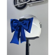 3dpazarıcom Motor & Motosiklet Mavi Çift Fiyonk Kask Aksesuarı Kask Dış Aksesuar