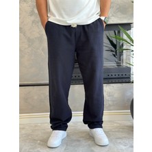 Erkek Rahat Kalıp Keten Pantolon Lacivert ECA001