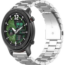 Tagomoon Amazfit Gtr 47MM Uyumlu Kordon Klasik Baklava Model Paslanmaz Çelik Metal Kayış