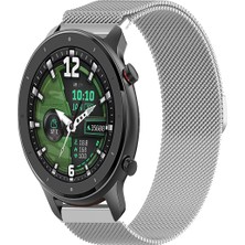 Tagomoon Amazfit Gtr 47MM Uyumlu Kordon Hasır Metal Örgü Mıknatıslı Kayış