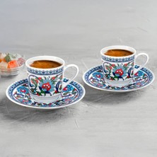 Güral Porselen Gözde Double Topkapı Kahve Fincan Seti 2 Kişilik