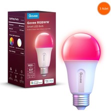 Govee Wifi + Bluetooth 800 Lümen Uygulama Kontrollü Akıllı Ayarlanabilir Modlu LED Ampul ( 3 Adet )