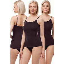 Malabadi Kadın Kahve 3 Lü Paket Modal Ayarlanabilir Ip Askılı Atlet 140