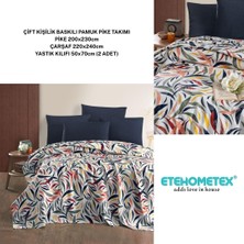 Etehometex Çift Kişilik Baskılı Pamuk Pike Takımı