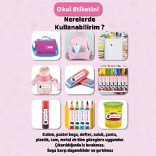 Hediyehanesi Kelebek Temalı Kişiye Özel Isimli Defter Kalem Okul Etiketi, Yırtılmaz Pvc Etiket, Sudan Etkilenmez