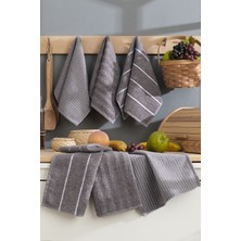 Elart Sophia Mutfak Havlusu 6 Adet (45X30 Cm) Antrasit